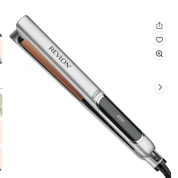 NEW Revlon Extra Long Copper + Ceramic Plates 1" Flat Iron - Picture 3 of 3